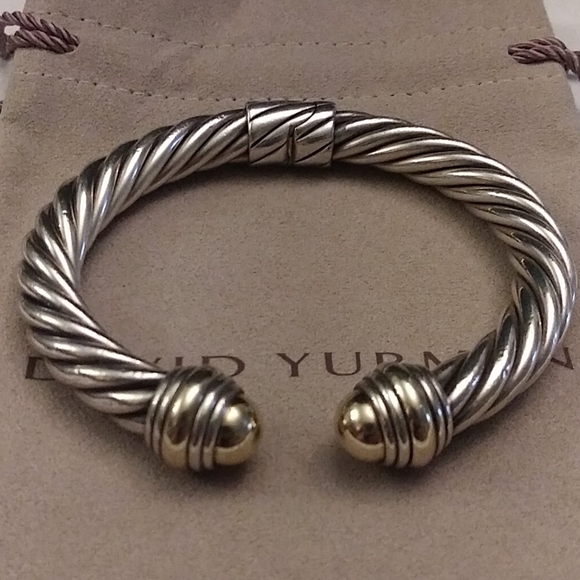 David Yurman Jewelry | David Yurman Gold Sterling Silver Cable Cuff ...